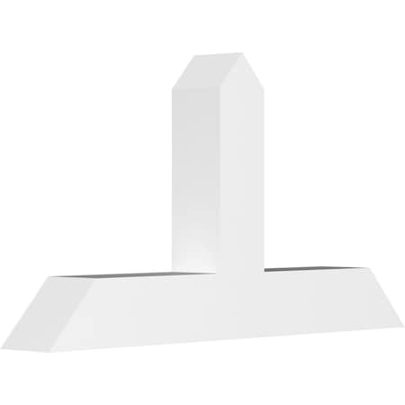 Ekena Millwork Portland Architectural Grade PVC Gable Bracket, 48"W x 26"H x 6"D x 6"F, 13/12 Pitch GBP048X26X0606POR00